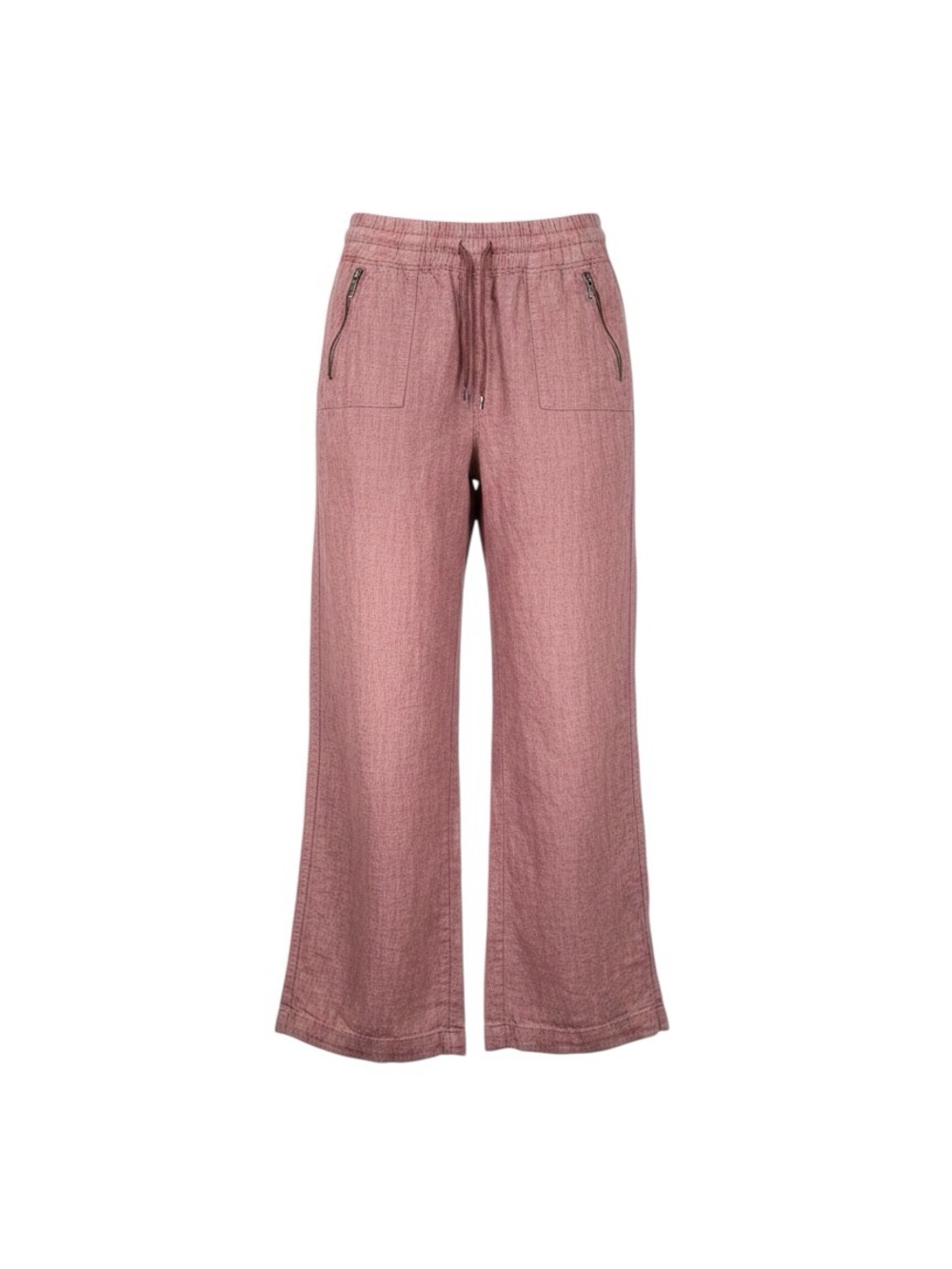 ATHLETA Cabo Pink Linen Drawstring Wide Leg Pants Size 10
